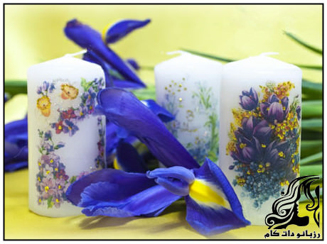 دکوپاژ و زیبا سازی شمع های ساده برای هفت سین - rozbano 184 17