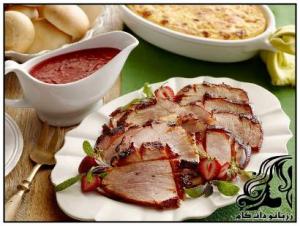 طرز تهیه استیک ژامبون با سس توت فرنگی - rozbano 185 10