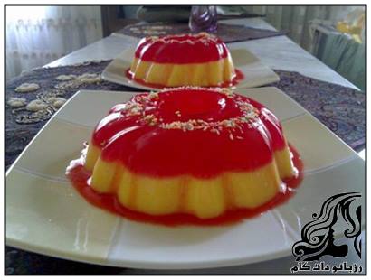 نحوه تهیه دسر کرم کاستارد با ژله - rozbano 186 7
