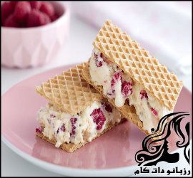 طرز تهیه ویفر توت فرنگی یخی - rozbano 22 1 1