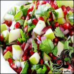طرز تهیه سالاد انار و اسفناج - rozbano 225 1 2