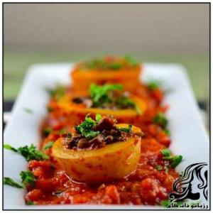سیب زمینی شکم پر با سس گوجه - rozbano 23 23