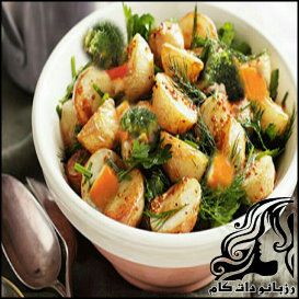 طرز تهیه سالاد سیب زمینی رژیمی - rozbano 265 1 1