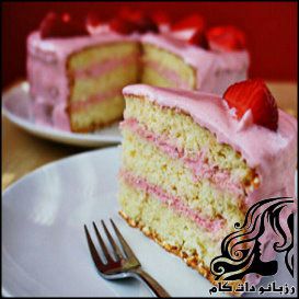 طرز تهیه کیک توت فرنگی خامه ای - rozbano 270 1 1