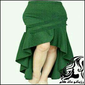 آموزش دوخت دامن با لبه کلوش دنباله دار - rozbano 287 5