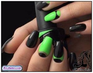 نمونه های طراحی ناخن همراه با نگین مجلسی - rozbano 306 10