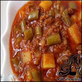 طرز تهیه خوراك لوبيا سبز - rozbano 307 1 3