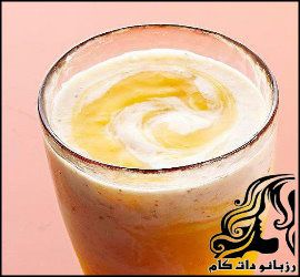اسموتی موز و هلو با دانه کتان - rozbano 34 1 1
