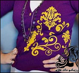آموزش نقاشی روی پارچه با شابلون و اکریلیک - rozbano 364 7