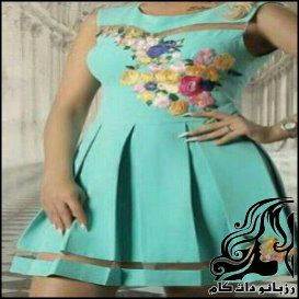 آموزش دوخت پیراهن مجلسی دامن دار - rozbano 368 9