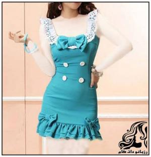 آموزش دوخت سارافون زنانه با یقه خشتی - rozbano 379 9