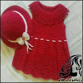 آموزش بافت سارافن و کلاه دخترانه دومیل پرطاووسی - rozbano 392 1 1