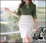 آموزش دوخت لباس مجلسی به همراه دامن - rozbano 398 14