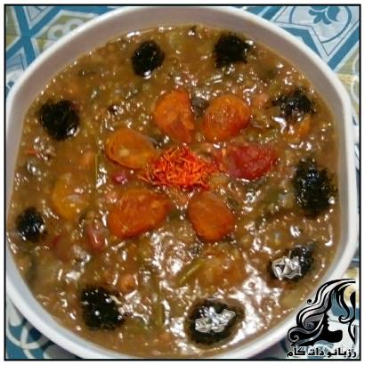 آش اسفناج با برگه زرد آلو - rozbano 448 17