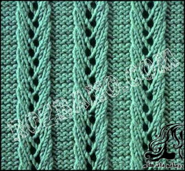 آموزش بافت با دو میل مدل توری زنجیره قلبها - rozbano 465 1