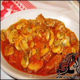 طرز تهیه خورش قارچ و گوشت - rozbano 501 1 1