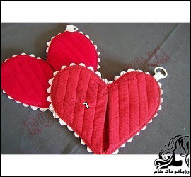 آموزش دوخت دستگیره قلبی زیبا - rozbano 505 9