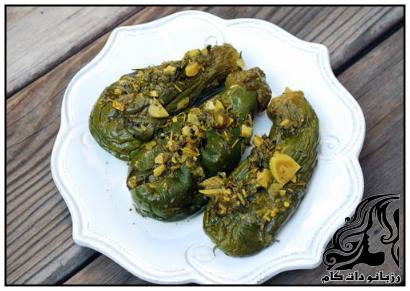 طرز تهیه ترشي بادمجان شكم پر - rozbano 53 15