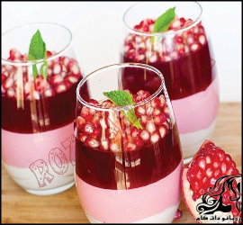 طرز تهیه دسر سه لایه انار - rozbano 541 1
