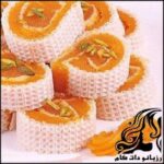 طرز تهیه رولت حلوا - rozbano 557 1 1