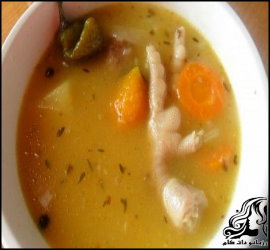 طرز تهیه سوپ پای مرغ - rozbano 572 2