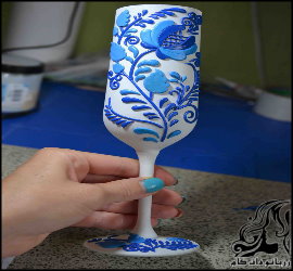 برجسته کاری روی جام با خمیر فیمو - rozbano 581 21