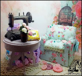 آموزش ساخت جاسوزنی فانتزی با طرح مبل - rozbano 593 27