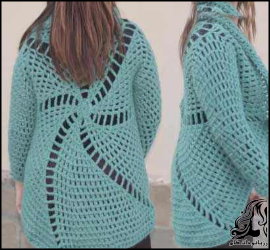 آموزش بافت ژاکت دایره ای همراه با فیلم آموزشی - rozbano 612 25