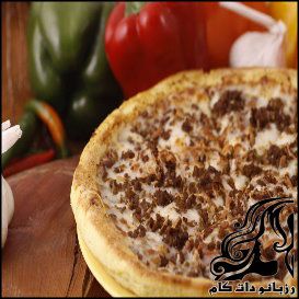 طرز تهیه پیتزا گوشت - rozbano 627 1 1