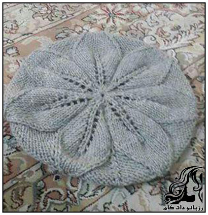 راهنمای بافت کلاه مدل برگی از بالا - rozbano 66 14