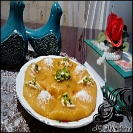 طرز تهیه حلوای زعفرانی و مجلسی - rozbano 69 13