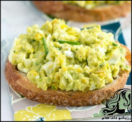 طرز تهیه سالاد آووکادو و تخم مرغ - rozbano 698 1 1