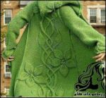 آموزش بافت مانتو سبز رنگ - rozbano 727 1