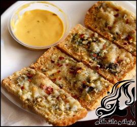 طرز تهیه تست سیر و پنیر - rozbano 82 1