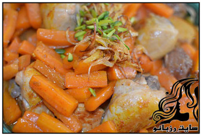 آموزش تهیه خورش هویج و پسته - rzbano 162 10