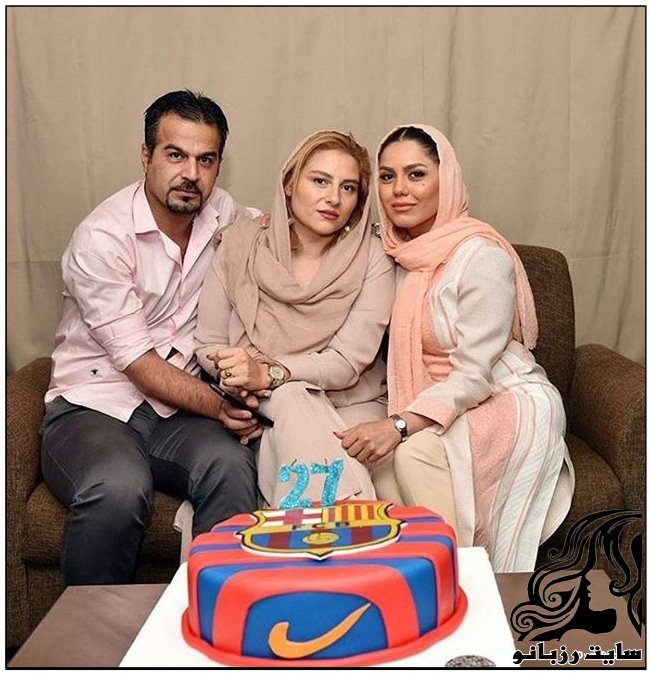 آتوسا حجازی و همسرش سعید رمضانی در جشن تولد آزاده زارعی