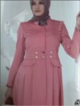 آموزش دوخت مانتو يقه ايستاده با دامن پيله دار - rzbano 238 15