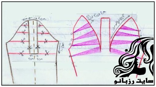 نحوه دوخت آستين پروانه اي - rzbano 268 12
