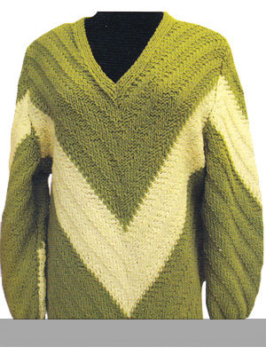 آموزش تصویری بافت یقه هفت (سه جاف سرخود)