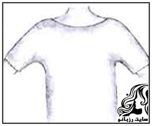 آموزش دوخت بلوز يقه قايقي، آستين كيمونو سه ربع - rzbano 361 11
