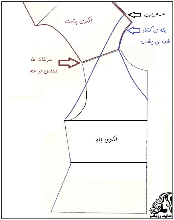 آموزش دوخت يقه هارتلي - rzbano 370 3