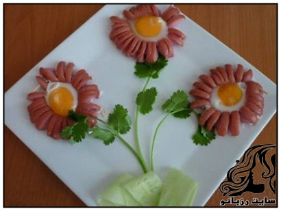 آموزش تصویری پخت یک املت به شکل آفتابگردان - rzbano 371 2