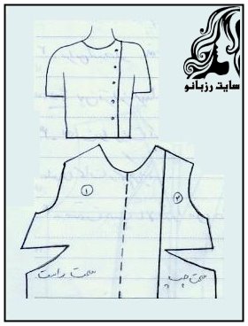 بالاتنه هاي يك طرفه با يقه گرد - rzbano 375 9