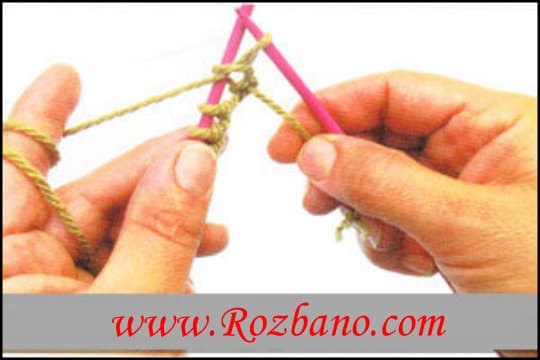 آموزش تصویری ساده بافی