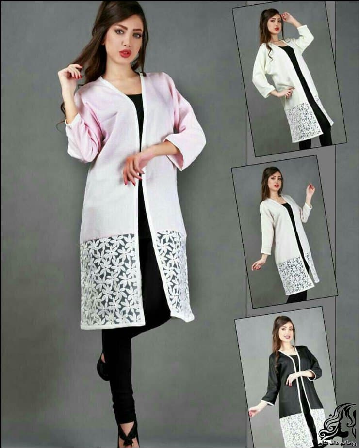 مانتو جلو باز گلدار