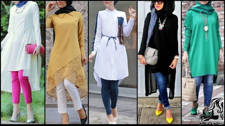 مدل مانتو پوشیده و محجبه در انواع طرح و رنگ های مختلف