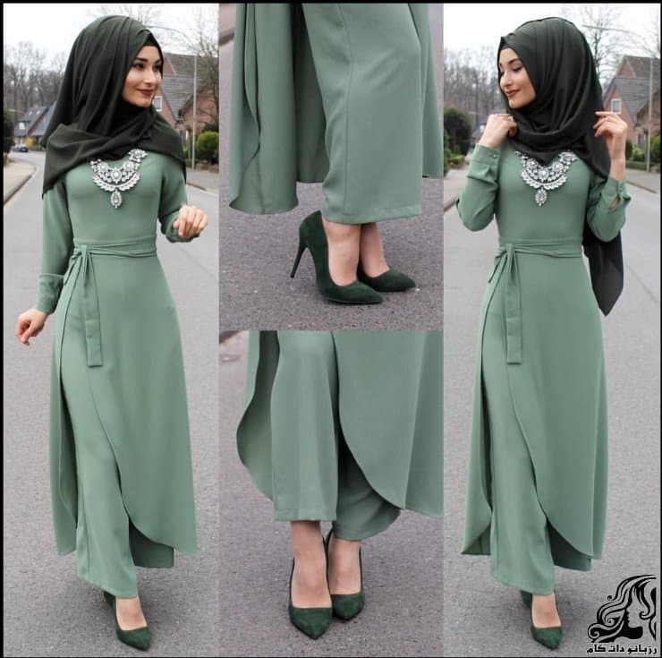 ژورنالی از زیباترین مانتوهای محجبه بلند عربی و عبایی
