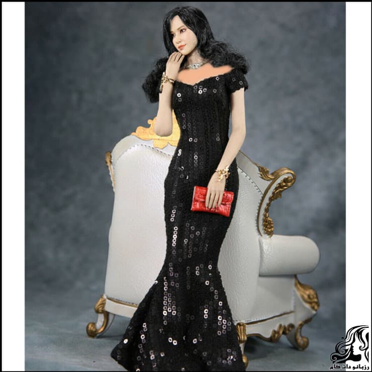 مدل لباس مجلسی جدید و زیبای زنانه کار شده با پولک