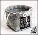 آموزش تصویری بافت سبد حصیری با نمد - woven felt baskets tutorial 38 compressor
