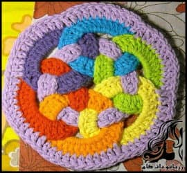 آموزش بافت دستگیره حلقه ای - woven20circles 11